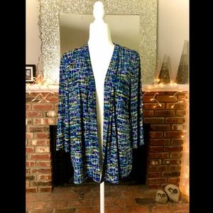 Kasper Draped Shrug w 3/4 Sleeves, Size Large